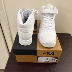 Fila White High-Top Sneakers
